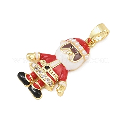 Рождественские латунные подвески с микропаве из фианита&nbsp;LS-KK-H518-02A-G