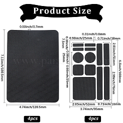 8 шт. 2 стиля резиновые противоскользящие шестиугольные наклейки на телефон для телефонов&nbsp;AJEW-SP0002-64A-02