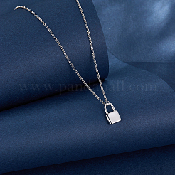 Collar con colgante de candado de plata esterlina s925&nbsp;VI3369