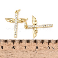 Ottone micro spianare pendenti zirconi&nbsp;KK-G544-22G