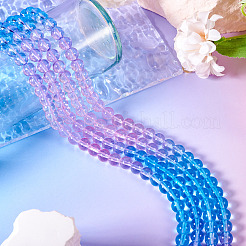 2 brin de perles de verre transparentes à peindre&nbsp;DGLA-TA0001-20E
