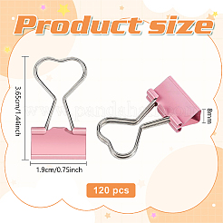 120 clip raccoglitore rosa a forma di cuore in ferro&nbsp;OFST-DR0002-02