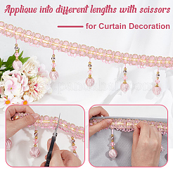 Бахрома из пластика для штор из бисера OCOR-WH0090-69B