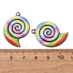Pendentifs en fer imprimé aux couleurs de l'arc-en-ciel&nbsp;RN-CBA3547-01C