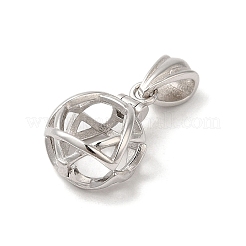 Подвеска в виде клетки из серебра 925 пробы с родиевым покрытием STER-G038-01P