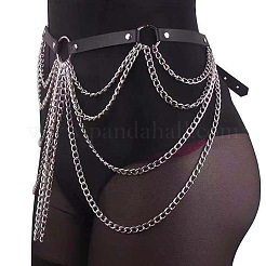Сплав многослойная цепь искусственная кожа поясные цепи ремни для женщин&nbsp;FS-WG5F5D3-01