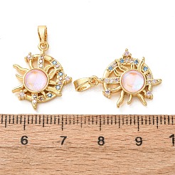 Pendentifs en laiton avec zircon cubique micro pavé&nbsp;KK-A304-22G