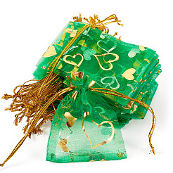 50 sachet en organza imprimé cœur&nbsp;OP-TADJ0001-01I