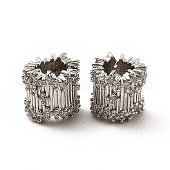 Реечное покрытие латунь микро паве кубический цирконий европейские бусины KK-C010-42