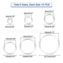 60шт 6 стильных латунных соединительных кольца&nbsp;KK-PH0003-87