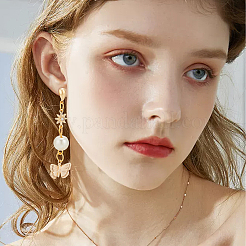 30 шт. 3 шт. фурнитура для сережек-гвоздиков в форме шарика и капли из латуни&nbsp;KK-BC0012-24