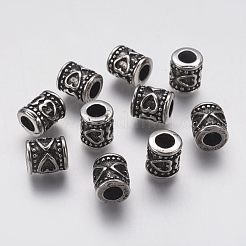 Perles européennes en acier inoxydable 304 avec placage ionique (IP) et montures en émail&nbsp;STAS-J022-044AS