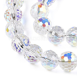 Прозрачные гальванические стеклянные бусины&nbsp;EGLA-TAC0003-04L