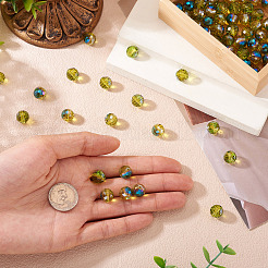 Стеклянные бусины с цветным покрытием ab&nbsp;EGLA-TA0013-05