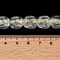 Нити из фольгированных бусин лэмпворк ручной работы FOIL-C002-01C