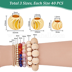 120шт 3 стиля латунные бусины KK-PH0011-87