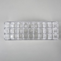 27コンパートメントアクリルリップスティック収納ボックス  長方形  透明  23.3x8.4x7.5cm&nbsp;ODIS-WH0099-263