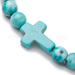 Bracciali elastici in pietre preziose sintetiche&nbsp;BJEW-JB11015-03