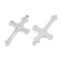 イースター 304 ステンレス ペンダント  イエスのチャームと十字架  ステンレス鋼色  38.5x22x2.5mm  穴：1.8mm&nbsp;STAS-L317-04P