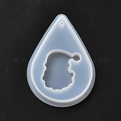 DIY рождественский кулон Санта-Клауса силиконовые Молды для статуй DIY-G056-A04