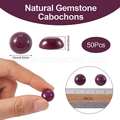 Натурального белого нефрита кабошонов G-R416-12mm-09