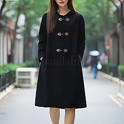 8 пара двухцветной искусственной кожи с пряжками-кольцами из смолы&nbsp;FIND-CY0001-36