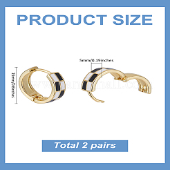 2 пара серег-колец из сплава&nbsp;EJEW-LP0001-28