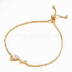 Регулируемые латунные браслеты Боло BJEW-K204-01-G