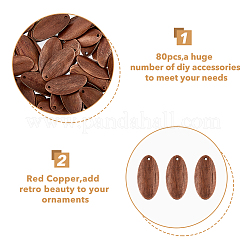 Латунь пустой тег плоские овальные ломтик подвески&nbsp;KK-FH0005-26R