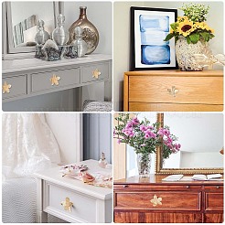 Ручки ящика цветка сплава цинка FIND-WH0147-76G