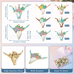 24шт 6 стиля подвески из сплава с эмалью&nbsp;ENAM-TA0002-51