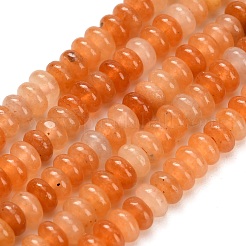 Chapelets de perles en aventurine rouge naturelle&nbsp;G-Z110-B22-2x4mm