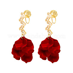 Серьги-гвоздики с подвесками из кубического циркония в форме цветка&nbsp;FS-WG077B1-01