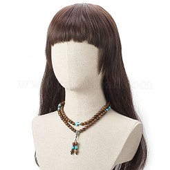 Колье из сплава тыквы с кисточками NJEW-JN04180