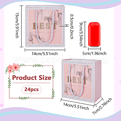 Бумажные мешочки для ювелирных изделий с ручкой для сумок ABAG-WH0039-37E