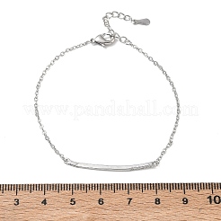 Bracelets en laiton à maillons en zircone cubique transparent&nbsp;BJEW-E114-01B-P