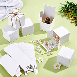 厚紙紙梱包箱100個  正方形  ホワイト  完成品：6x6x6cm&nbsp;CON-PH0003-67
