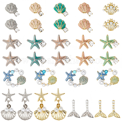 32 шт. 16 стиля эмалевых кабошонов из сплава&nbsp;DIY-SC0032-66