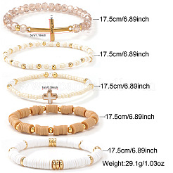 5 шт. Браслет из стеклянных и смоляных бусин&nbsp;UJ8716-1