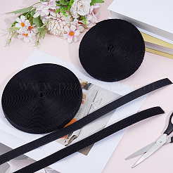 25m 2スタイルのポリエステルフックアンドループテープ  ブラック  20~20.5x1~1.3mm  12.5m /スタイル&nbsp;DIY-CY0003-65A-02