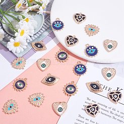 Подвески из сплава эмали 30шт 6 стиля&nbsp;ENAM-SZ0003-30