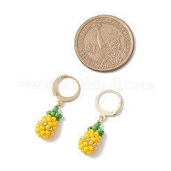 Стеклянные бусины фрукты серьги-гвоздики EJEW-MZ00340