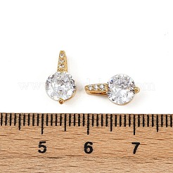 Латунные микропаве прозрачные кубические циркониевые подвески KK-B137-21G-01
