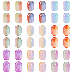 36 шт. 9-х цветные трехцветные европейские бусины из смолы RESI-TA0004-41