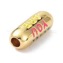 Бусины из эмалированной латуни KK-C220-06G-01