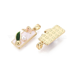 Pendentifs d'émail en laiton &nbsp;KK-SZC0009-04G-01
