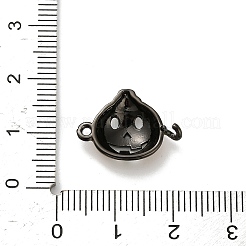 Halloween Messing orange Emaille Verbinder Charms&nbsp;KK-F915-04B-B