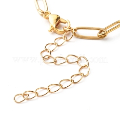 Изготовление браслетов из цепочек-скрепок из нержавеющей стали 304 AJEW-JB01038-01