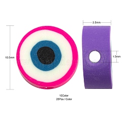 250шт бусины из полимерной глины ручной работы CLAY-LS0001-10