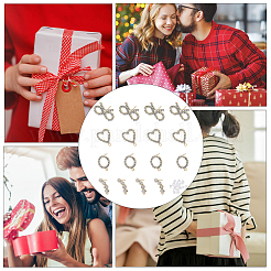 16 шт. 4 стиля латунные серьги-гвоздики со стразами&nbsp;KK-CA0002-31